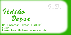 ildiko dezse business card